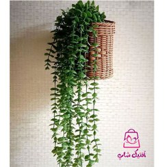 تصویر گل مصنوعی آویز شمشاد ۱۶ شاخه سبز 