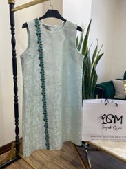 تصویر پیراهن مجلسی آبی آسمانی کد 902 