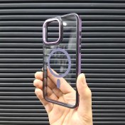 تصویر قاب آیفون ۱۳ اپل دور فلزی مگ سیف 