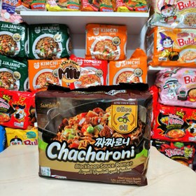 تصویر نودل پاکتی سامیانگ مدل چاچارونی 135 گرمی – بسته 5 عددی Samyang Korean Chacharoni Blackbean Sauce Ramen Noodle 135 gr