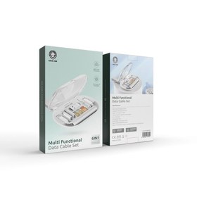 تصویر ست کابل داده چند منظوره 6 در 1 گرین لاین مدل Multi Functional Data Cable Set Multi Functional Data Cable Set 6 in 1 Green Line