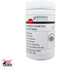 تصویر ماسک پیلاف ذغال هرموس 300 گرم Hermos activated charcoal peel off mask 300 grams