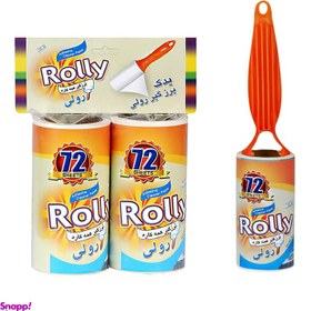 تصویر رول یدک پرزگیر سگ رولی (Rolly) مدل 10 سانتی متر 72 برگی بسته دو عددی 