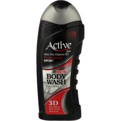 تصویر شامپو بدن مردانه اکتیو (Active) سری Sport مدل Black وزن 400 گرم حجم شامپو بدن