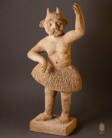 تصویر تندیس دیو رقصان پاپیه ماشه (دست ساخته از خمیر کاغذ)