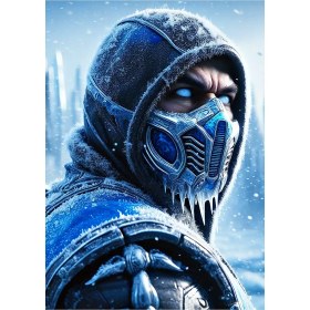 تصویر متال پوستر بازی Mortal Kombat طرح شخصیت Sub Zero کد N003 