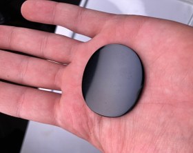 تصویر نگین عقیق مشکی تخت کد ۲۸۷ 