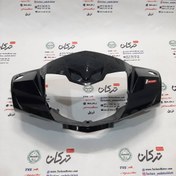 تصویر قاب ( کاور ) کنسول دور بلوری چراغ جلو موتور TVS راکس مشکی شرکتی 