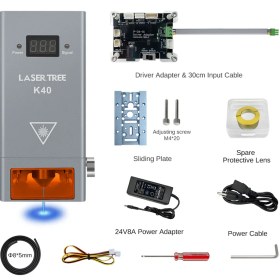 تصویر ماژول لیزر Laser tree مدل K40 با خروجی اپتیکال 40 وات 