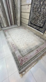 تصویر فرش ماشینی طرح بهشت 1200 شانه گل برجسته - 9 متری 