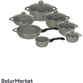 تصویر سرویس قابلمه نچسب 12 پارچه عروس مدل ویکتوریا Aroos Non-Stick12 pcs Pot Service Model Victoria