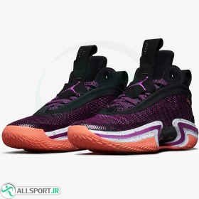 تصویر کفش بسکتبال نایک طرح اصلی Nike Air Jordan 36 Black Purple 