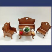 تصویر مبل و صندلی مینیاتوری 