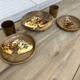 تصویر شیرینی خوری چوبی پایه دار - کد 7 