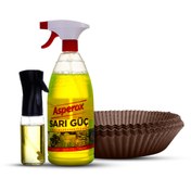 تصویر اسپری تمیز کننده سرخکن+اسپری روغن ترک+کاغذ 100 عددی سرخکن 