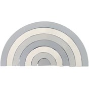 تصویر رنگین کمان چوبی دکوری با کیفیت چوب راش 