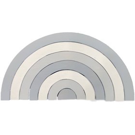 تصویر رنگین کمان چوبی دکوری با کیفیت چوب راش 