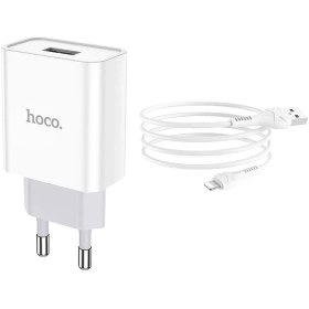 تصویر شارژر 10 وات هوکو مدل C81A به همراه کابل HOCO C81A Asombroso wall charger set with cable for Micro-USB