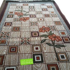تصویر گلیم ماشینی 9 متری طرح چوب 