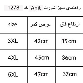 تصویر شورت سایز بزرگ دکمه دار آنیت Anit کد 1278 