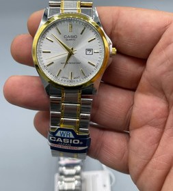 تصویر کاسیو مردانه casio بدنه استیل کیفیت عالی رنگ ثابت موتور ژاپن تاریخ دار 