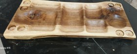 تصویر سینی مزه چوب گردو ۲۶در۶۲ walnut wood tasting tray 26×62