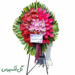 تصویر تاج گل تبریک نمایشگاهی اقتصادی مهدیس کد ۰۱۴۹ 