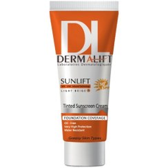 تصویر کرم ضد آفتاب رنگی SPF50 درمالیفت پوست چرب 40 میلی لیتر Sunlift SPF50⁺ Oil Free Cream DERMALIFT