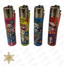 تصویر فندک کلیپر طرح اسکلت-Clipper Skeleton 