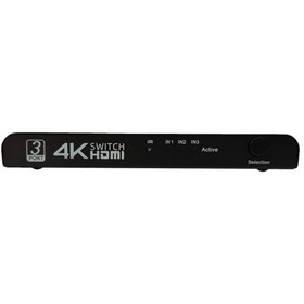 تصویر سوئیچ 3 پورت HDMI پی نت مدل 4K301 با بدنه فلزی 