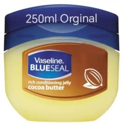 تصویر ژل کرم وازلین رایحه کره کاکائو حجم 50 میل Vaseline Blue Seal Cocoa Butter Gel Cream 50ml