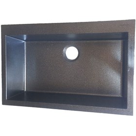 تصویر سینک گرانیتی توکار تیدومکث مدل مشکی اکلیلی(وانی بزگ) 