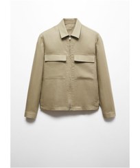 تصویر ژاکت مردانه خاکی منگو | 67036311-37 MANGO Man 