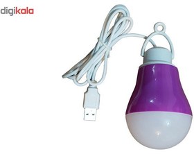 تصویر چراغ قوه اویز USB مدل LED BULB - قرمز 