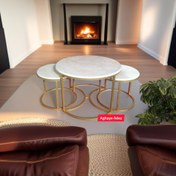 تصویر میز پذیرایی مدل پرشین مجموعه سه عددی آقای فلز 