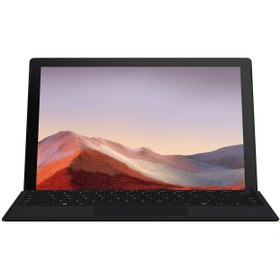 تصویر تبلت مایکروسافت مدل Surface Pro 7 - C به همراه کیبورد Black Type Cover 