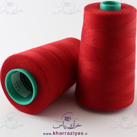 تصویر نخ خیاطی قرمز میانه 125 