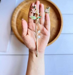 تصویر کانزاشی طرح گل رز مینیاتوری آویزدار ZAYA 