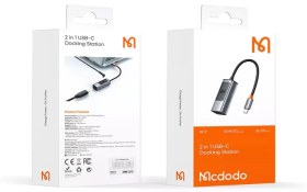 تصویر هاب تایپ‌سی با دو پورت مک‌دودو MCDODO USB-C 3.0 PD100W+HDMI 8K HU-113 