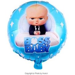 تصویر بادکنک فویلی گرد بچه رئیس سایز استاندارد 