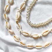 تصویر گردنبند چوکر صدفی سایز ۴۷ سانتیمتر 