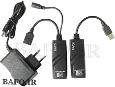 تصویر افزایش طول USB 2 بر روی کابل شبکه تا 100 متر بافو مدل BF-4914 | اکستندر USB 2 تحت شبکه تا 100 متر بافو USB 2.0 Extention with LAN Cable Up to 100m BAFO BF-4914