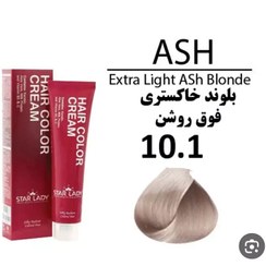 تصویر رنگ مو استارلیدی شماره 10.1 حجم 120 میلی لیتر رنگ بلوند خاکستری خیلی روشن Starlady No 10.1 Very Light Gray Blonde Hair Color 120 ml