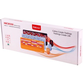 تصویر کیبورد و ماوس بی سیم هترون مدل HKCW350 سوییچ ممبران 