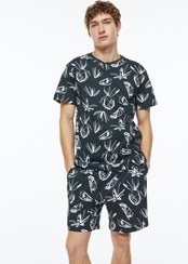 تصویر خرید اینترنتی ست لباس راحتی مردانه لجنی اچ اند ام 1116123003 ا Tişört ve Şortlu Pijama Takımı Tişört ve Şortlu Pijama Takımı