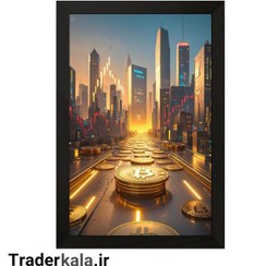 تصویر تابلو تریدرکالا طرح بیت کوین کد T1007 