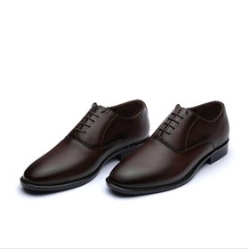 تصویر کفش چرم مجلسی مردانه یریش مدل الگانت افسری زیره نئولایت - عسلی / 44 