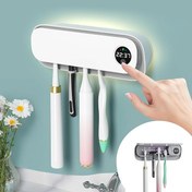 تصویر جا مسواکی هوشمند با استریل‌کننده UV 