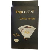تصویر فیلتر قهوه فرانسه 50 عددی وارداتی سفید toprocks coffee filter