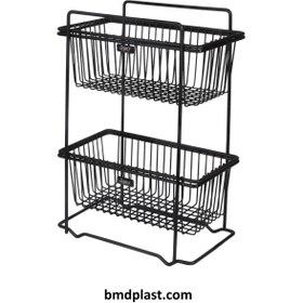 تصویر جاپیازی مستطیل 2 طبقه مشکی (کد 894) 